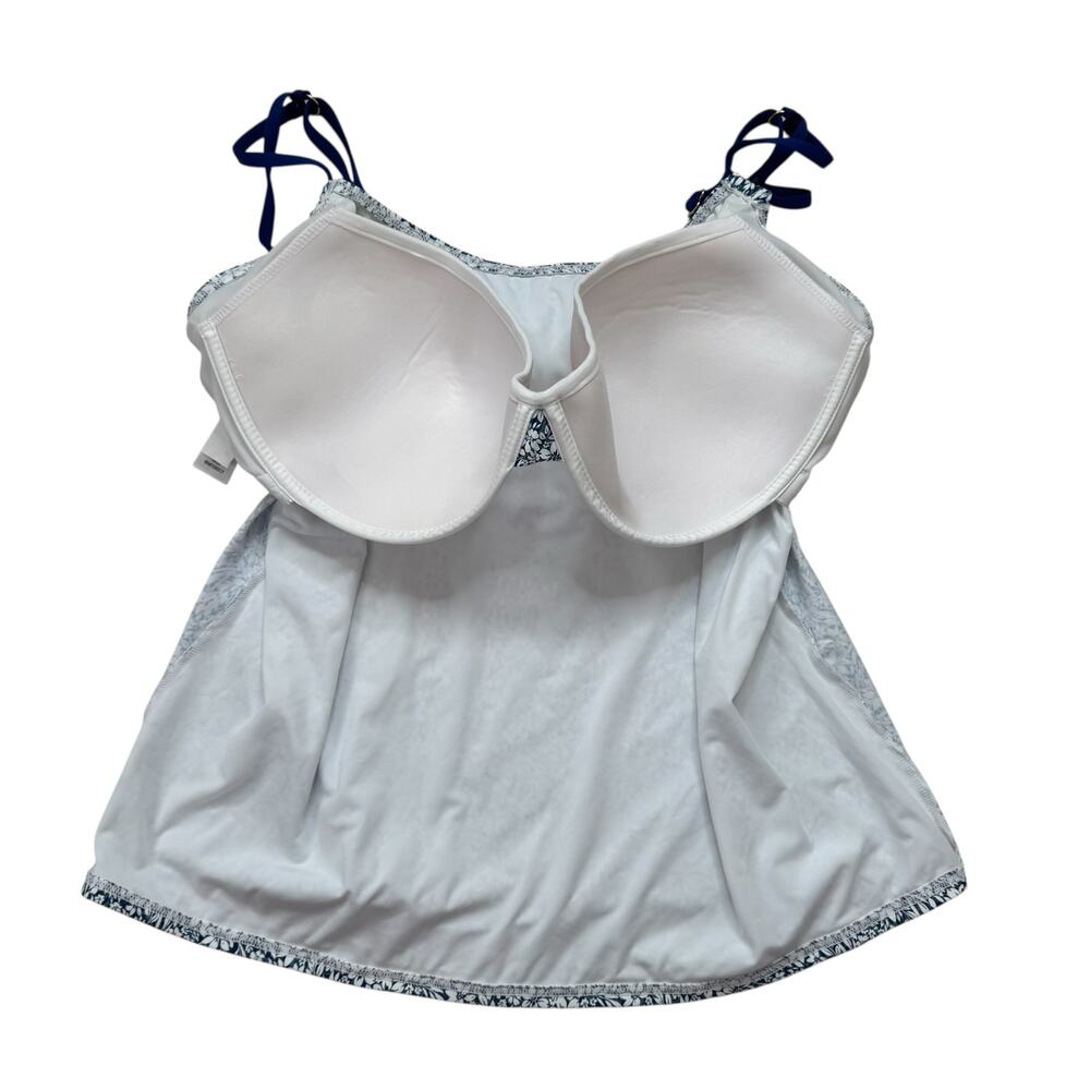 SUNSETS Taylor Underwire Tankini Top in Blue Floral Sz 40E 38F 38G #75EFGH Swim - Picture 4 of 7
